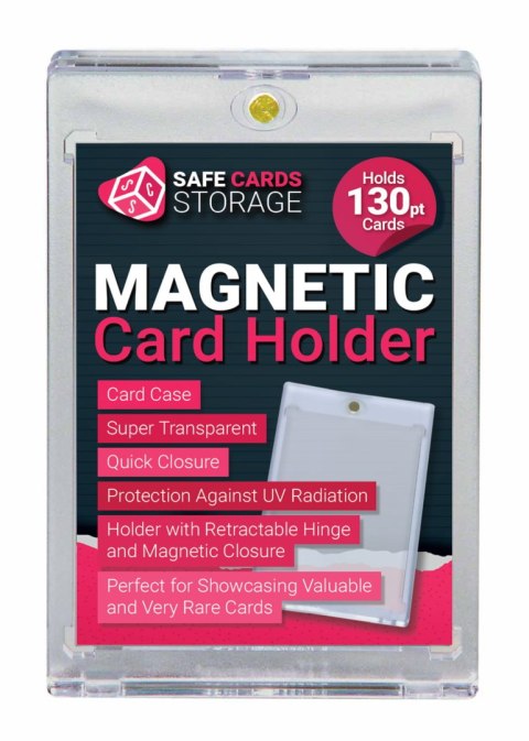 130PT One Touch Magnetic Holder Ultra clear Safe Cards Storage