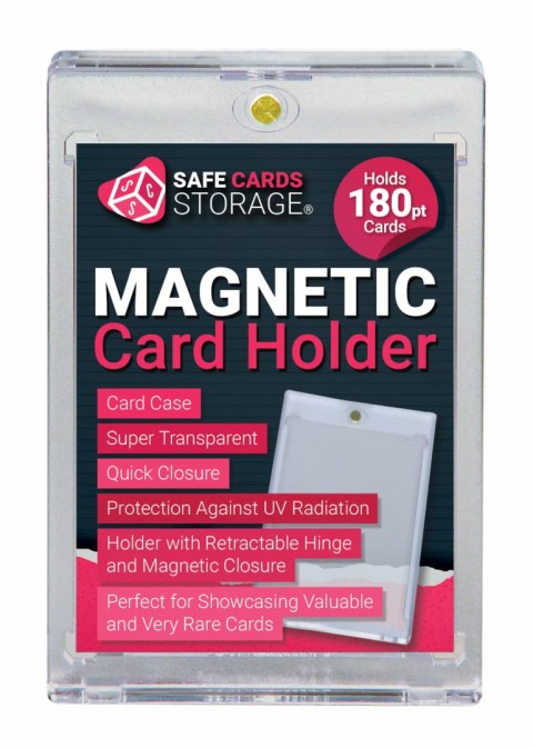 180PT One Touch Magnetic Holder Ultra clear Safe Cards Storage