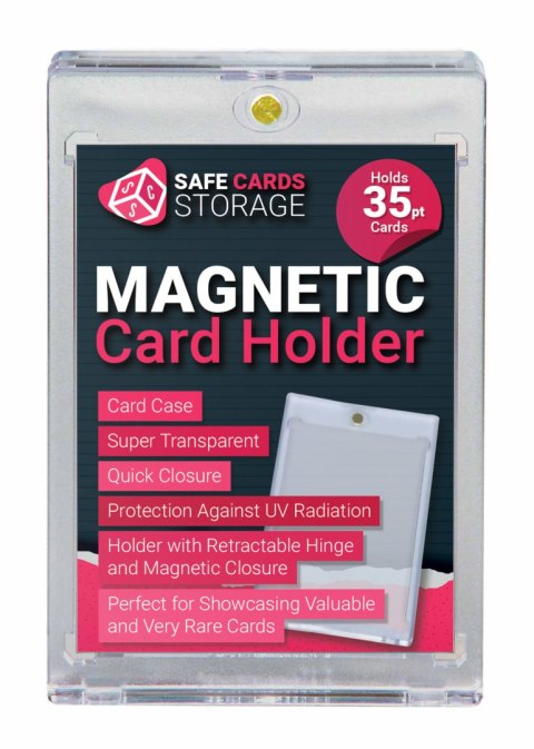 35PT One Touch Magnetic Holder Ultra clear Safe Cards Storage