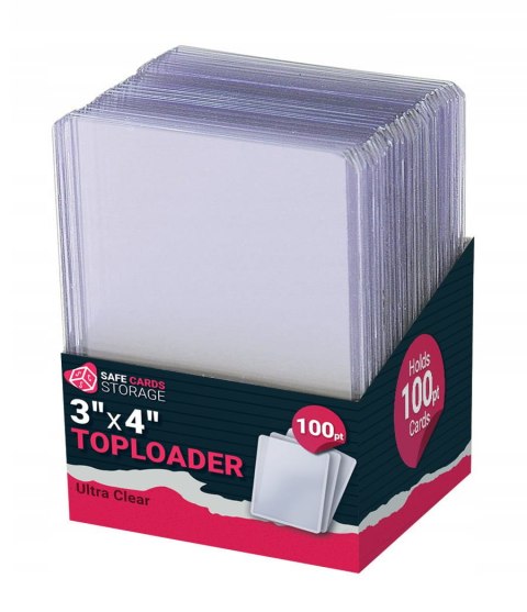 Toploader 100PT 3"x4" Ultra Clear 25szt. SCS